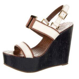 TORY BURCH Wedge Heels Sandals Women’s 6.5  Platform Heel Open Toe Slingback